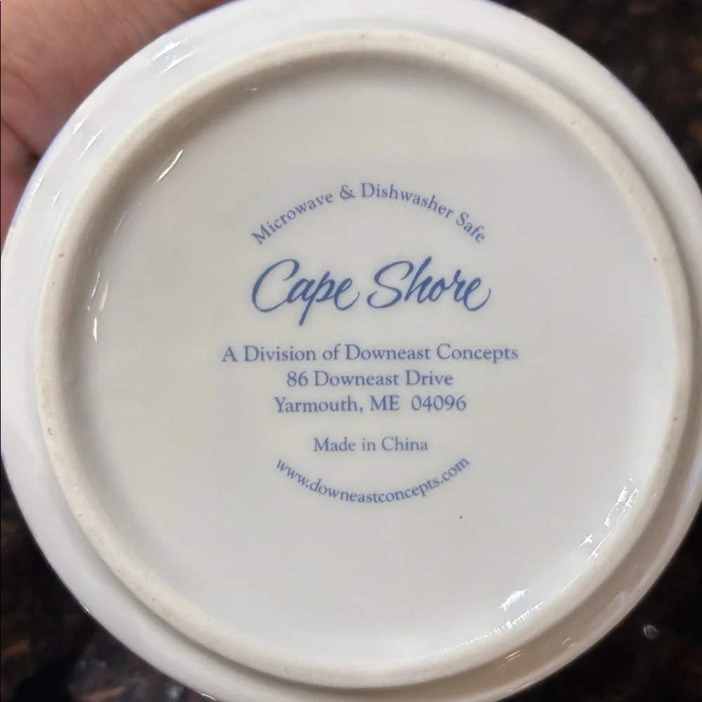 Soup Mug Cape Shore Catch of the Day Boston Oversized Coastal Ocean Nautical
